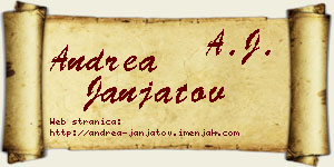 Andrea Janjatov vizit kartica
